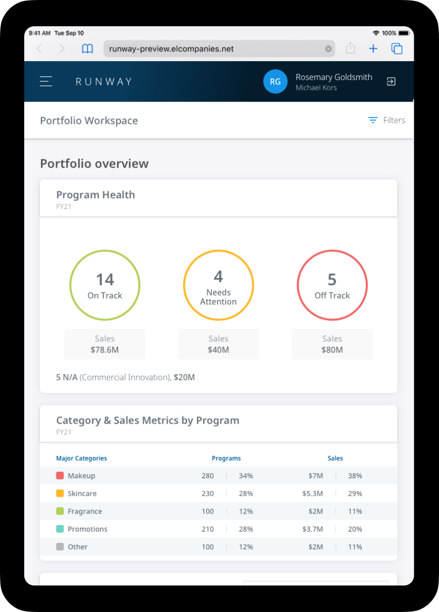 Runway interface map and cjm